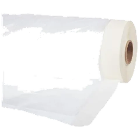 Пленка защитная с клейкой малярной лентой, прозрачная, HDPE (1,5х25м) 8мкм