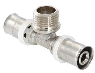 Тройник  пресс с переходом на нар. р. Valtec 26*1/2*26     (5уп/35кор)