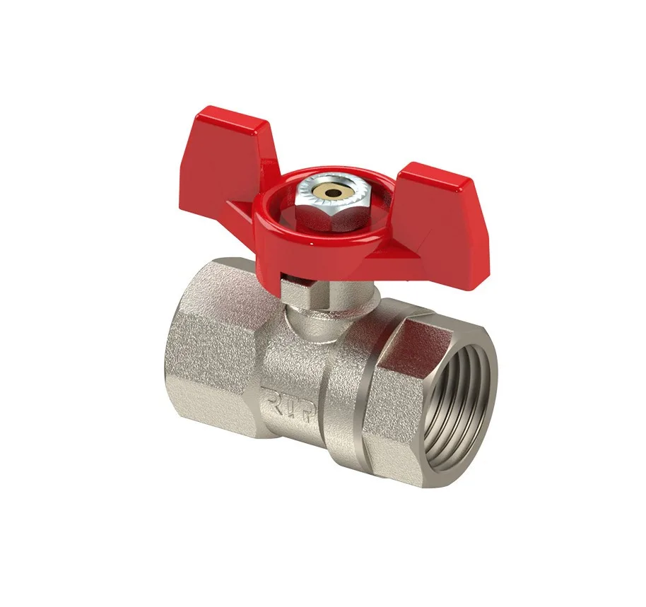 Кран  шаровый  RTP PN 25   1/2" ВВ бабочка   (80/10)