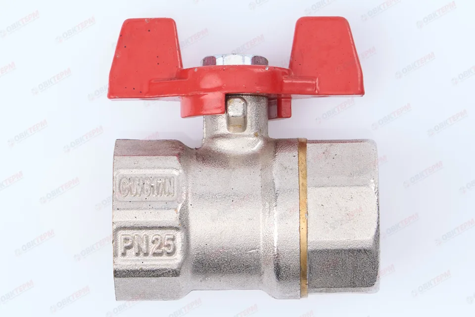 Кран  шаровый  RTP PN 25  1" ВВ бабочка   (40/10)