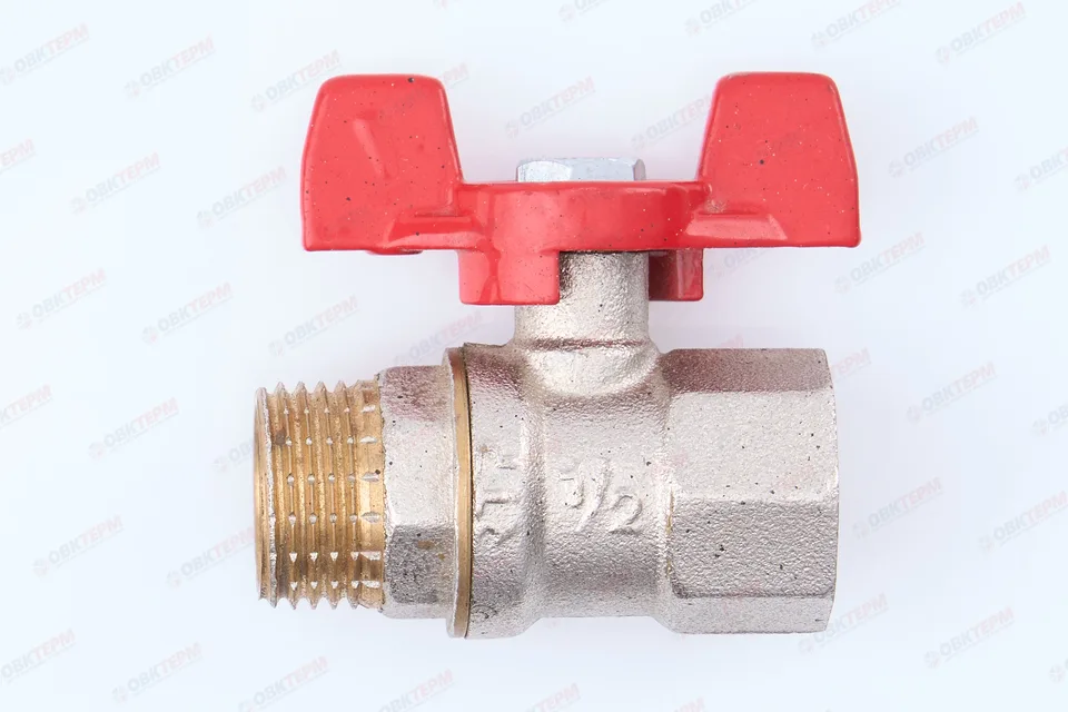 Кран шаровый RTP PN 25 1/2" ВН бабочка (80/10)