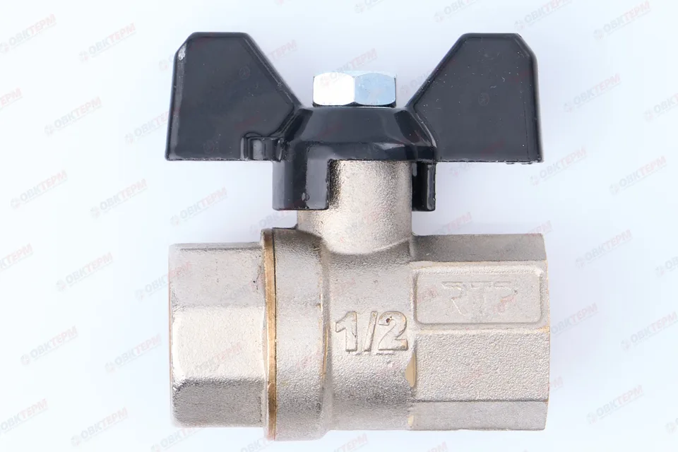 Кран шаровый  RTP PN 40   1/2" ВВ бабочка   (80/10)
