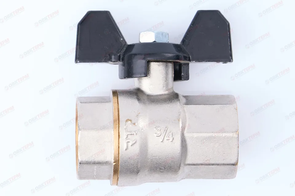 Кран шаровый RTP PN 40 3/4" ВВ бабочка (50/10)