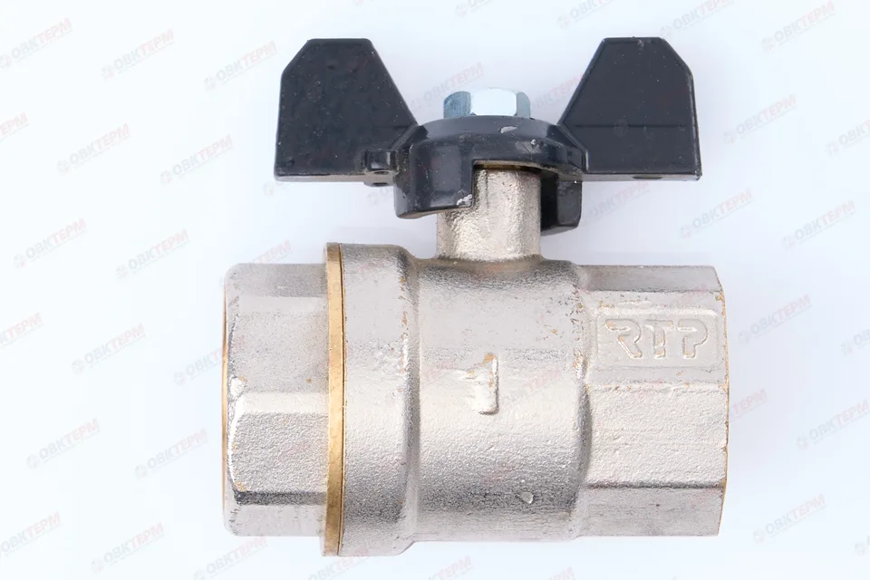 Кран шаровый  RTP PN 40  1" ВВ бабочка   (30/5)