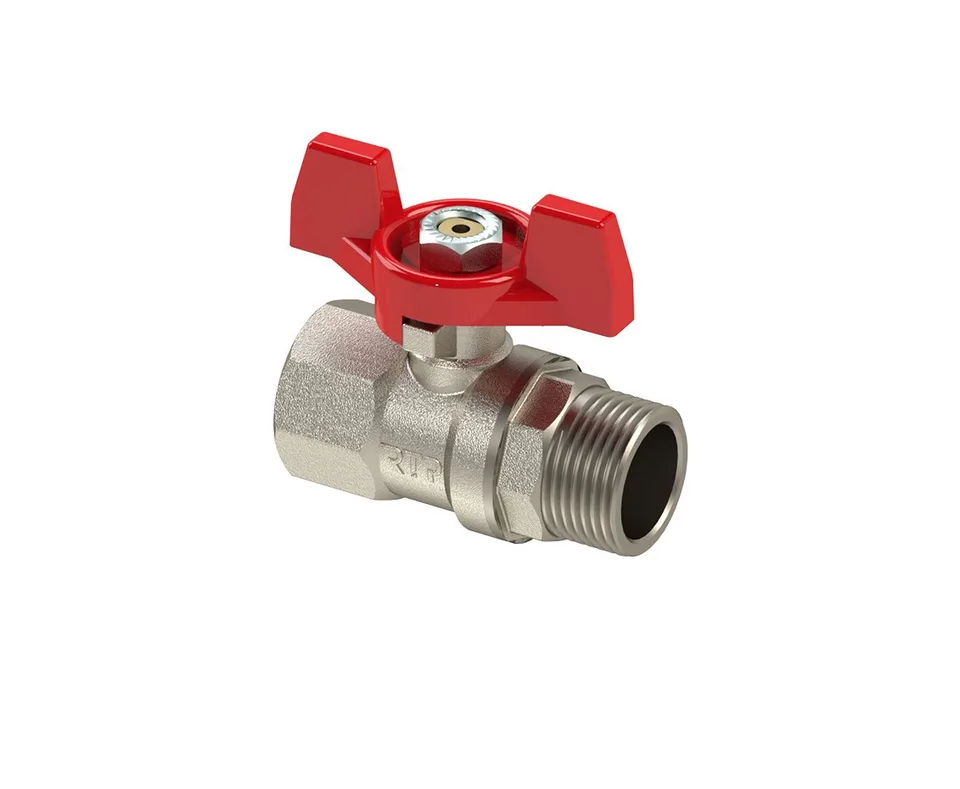 Кран шаровый RTP PN 40 1/2" ВН бабочка (80/10)