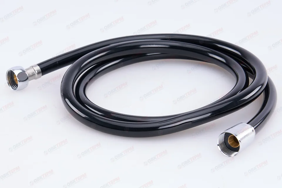 Шланг д/душа ZERIX Chr.Z02 силиконовый 150 см BLACK (50 шт/ящ)