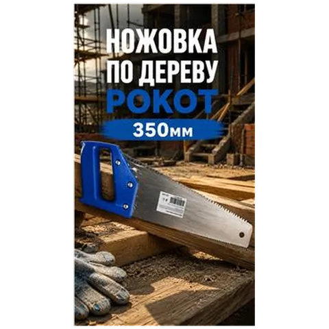 Ножовка по дереву Рокот 350мм (арт 663-131)