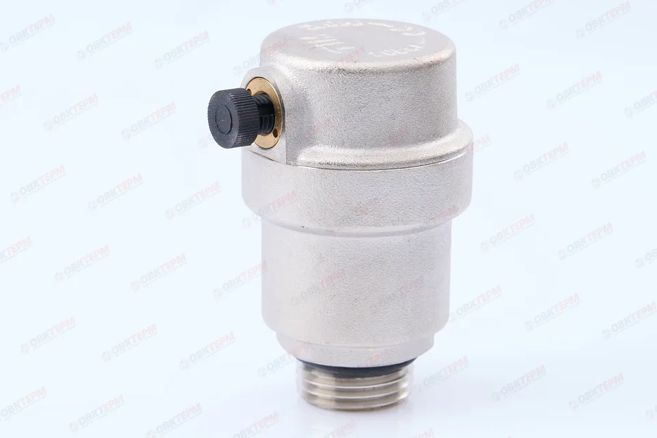 Воздухоотводчик автом. 1/2"   TIM  прямой с бок. выпуском никель BL5818