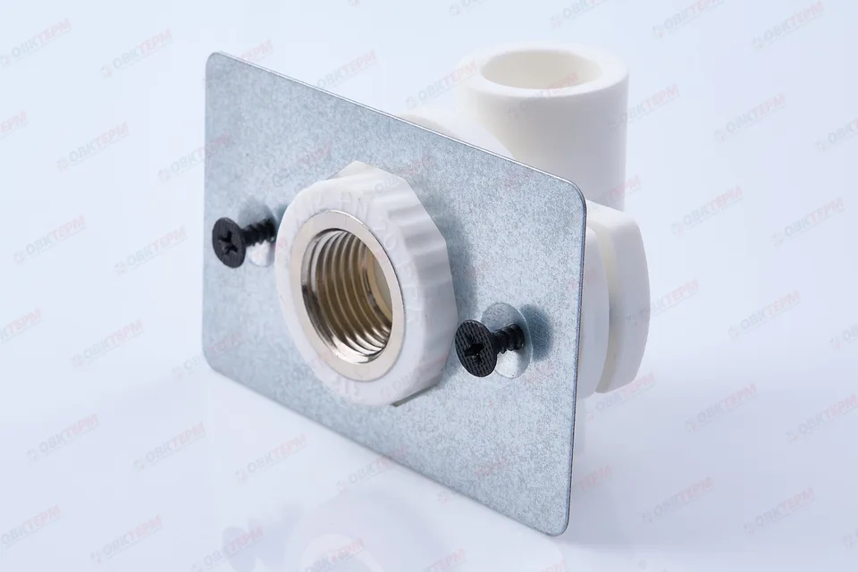 Угол монтажный под гипсокартон   20 * 1/2"В   БЕЛЫЙ PP-R   (RTP)          (60/10)