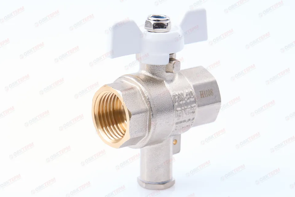 Кран шаровый     TIM      1/2" ВВ   бабочка с подкл датч М10   (60/15 шт)