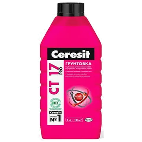 Ceresit Грунтовка CT 17/ 1 л. (12 шт\уп ) (480 шт/пал )