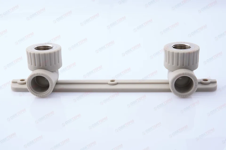 Планка монтажная в сборе 20 * 1/2"в СЕРАЯ PP-R (RTP) (24/8)