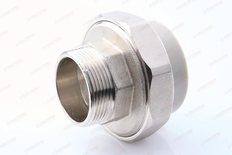 Разборное соединение   50 *  1 1/2"  Н    СЕРОЕ PP-R    (RTP)    (20/2)