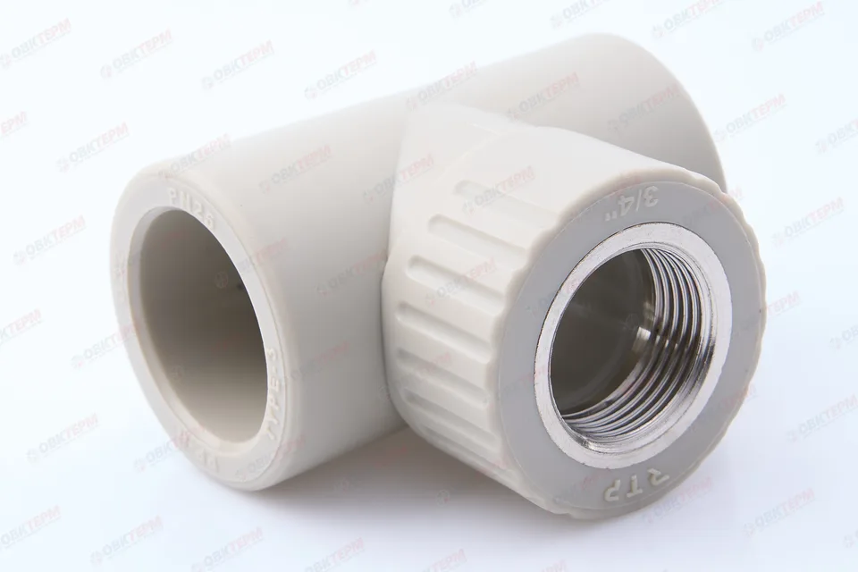 Тройник с МРВ 32 * 3/4" * 32    СЕРЫЙ PP-R   (RTP)     (40/10)