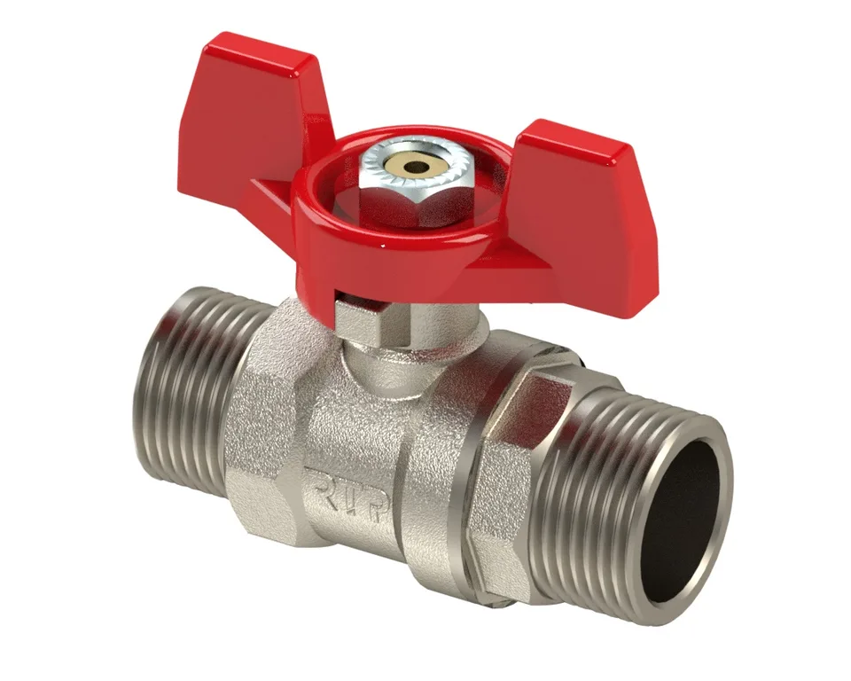 Кран  шаровый  RTP PN 25   1/2" НН бабочка   (80/10)