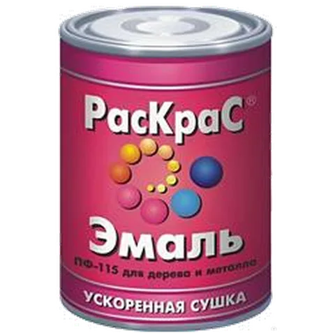 Эмаль ПФ-115 Раскрас Черная, 0,8 кг (14 шт)