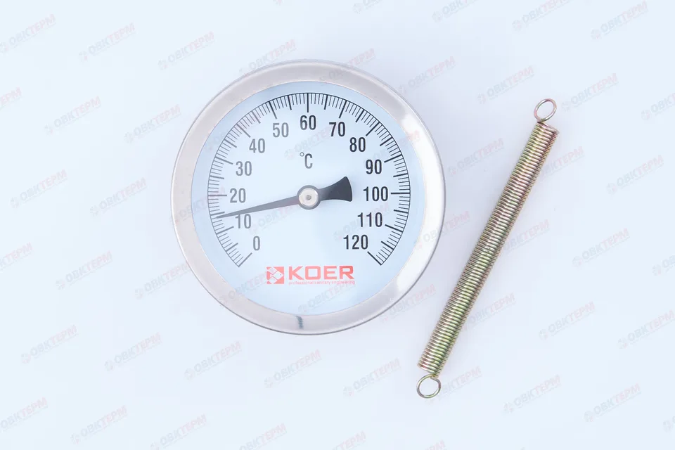 Термометр накладной с пружиной KOER (D=63,120 град)  KT.672A