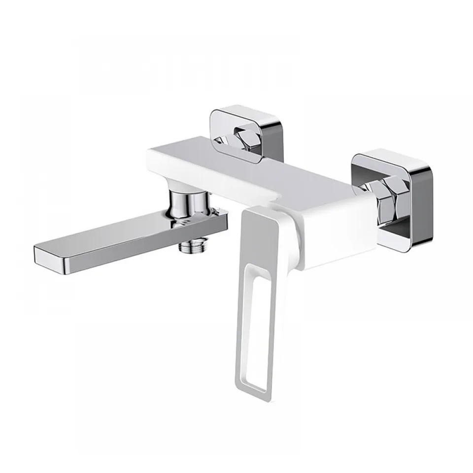 Смеситель д/ванны корот. MIXXUS PREMIUM GROG 009  EURO (WHITE) (8шт/ящ)