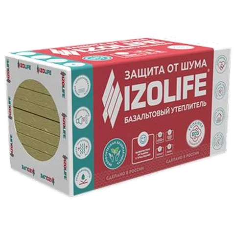 IZOLIFE СТ 60, 60кг/м3, 1200.600.100 (6 плит), (4,32 м2/уп; 0,432 м3/уп), 16 шт/пал