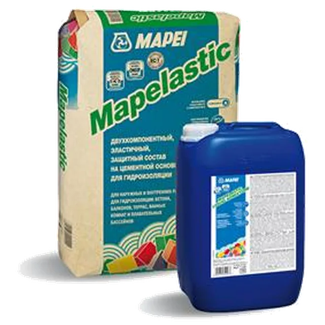 MAPELASTIC MAPEI, компонент А, серый 24кг, Сухая смесь гидроизоляционная 2х компон