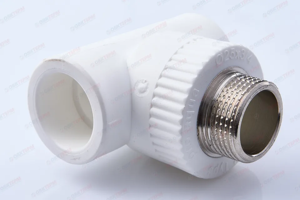 Тройник с МРН 25 * 3/4" * 25   БЕЛЫЙ   (PRO AQUA)     (100/10)