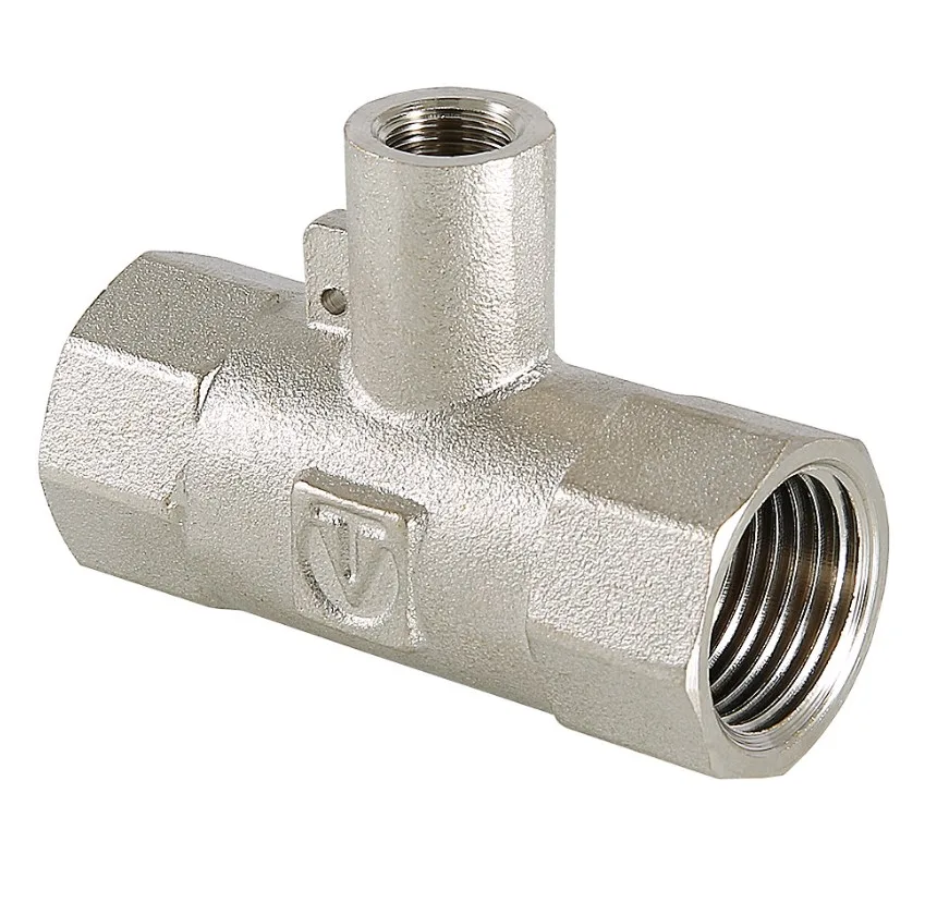 Тройник под датчик теплосчётчика, 3/4"х M10 х 3/4" вн.-вн.-вн.   (10уп/60ящ)