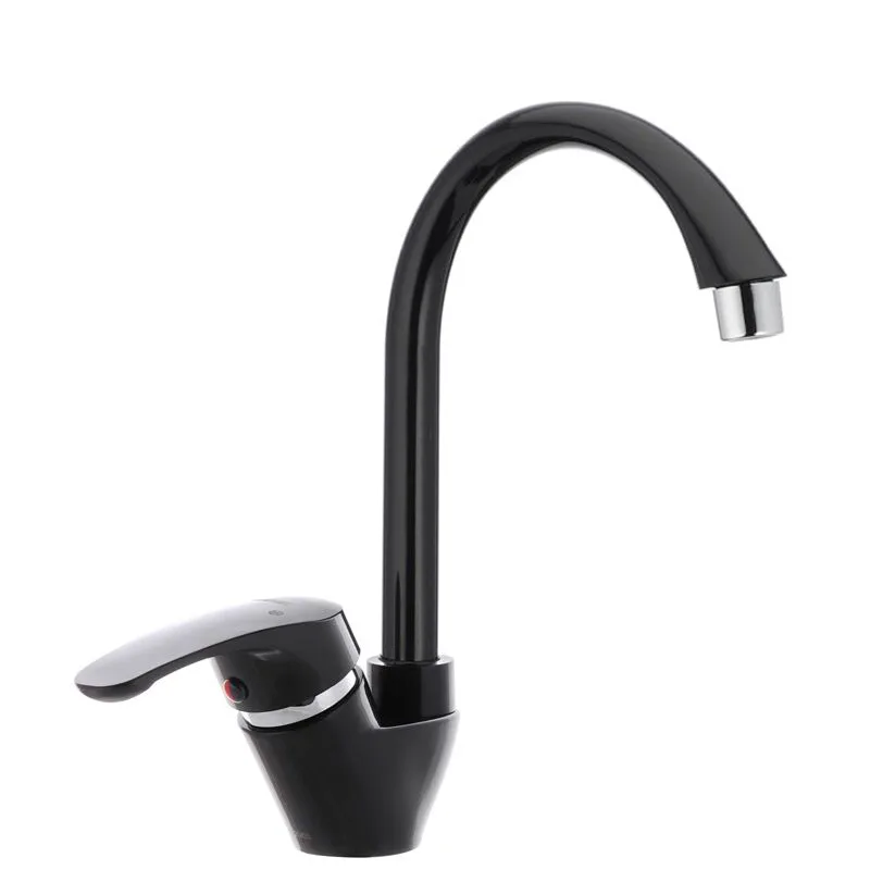 Смеситель д/кухни PLAMIX Oscar-011 Black, (гайка, Ø35, без подводки) (30шт/ящ)