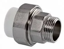 Разборное соединение 90 * 3" Н БЕЛОЕ PP-R (RTP) (3/1)
