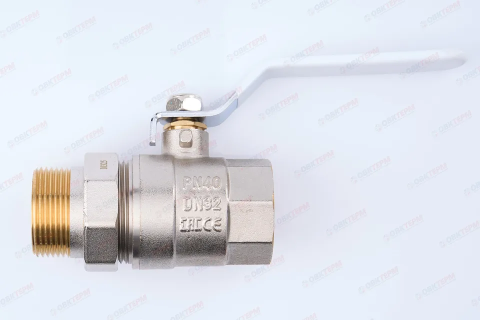 Кран шаровый с американкой TIM 1 1/4" (белая рукоятка) (12/3 шт)