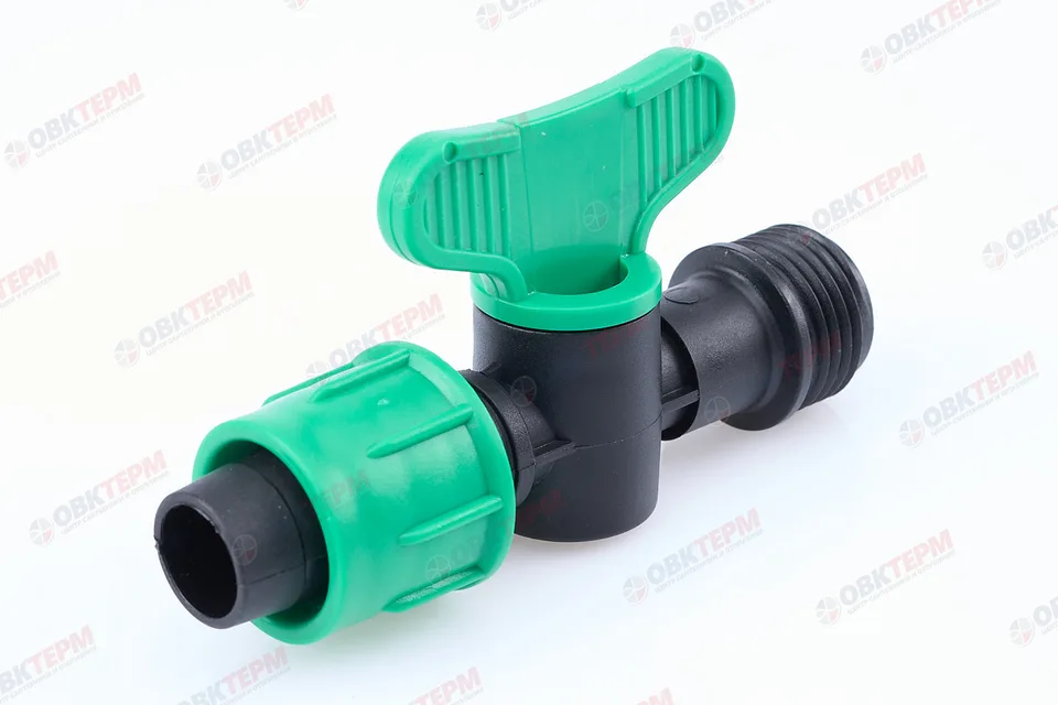 Кран 16x1/2" РН для капельной ленты (500/50 шт)  PLAMIX/CRAB/HORKE  PL-011-1