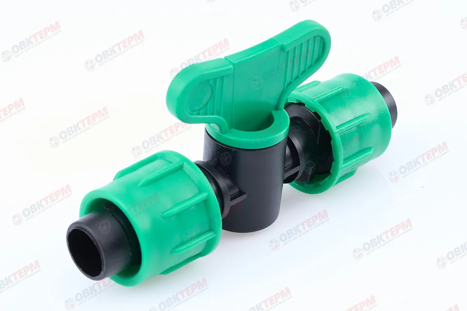 Кран проходной для капельной ленты 16мм  PLAMIX/CRAB/HORKE  PL-011-5 (450/50 шт)