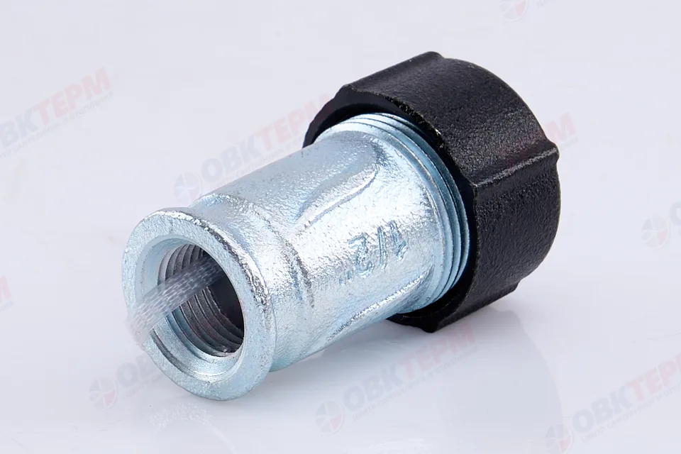 Обжимной соединитель из ковкого чугуна    1/2" В    TIM    (18/18шт)
