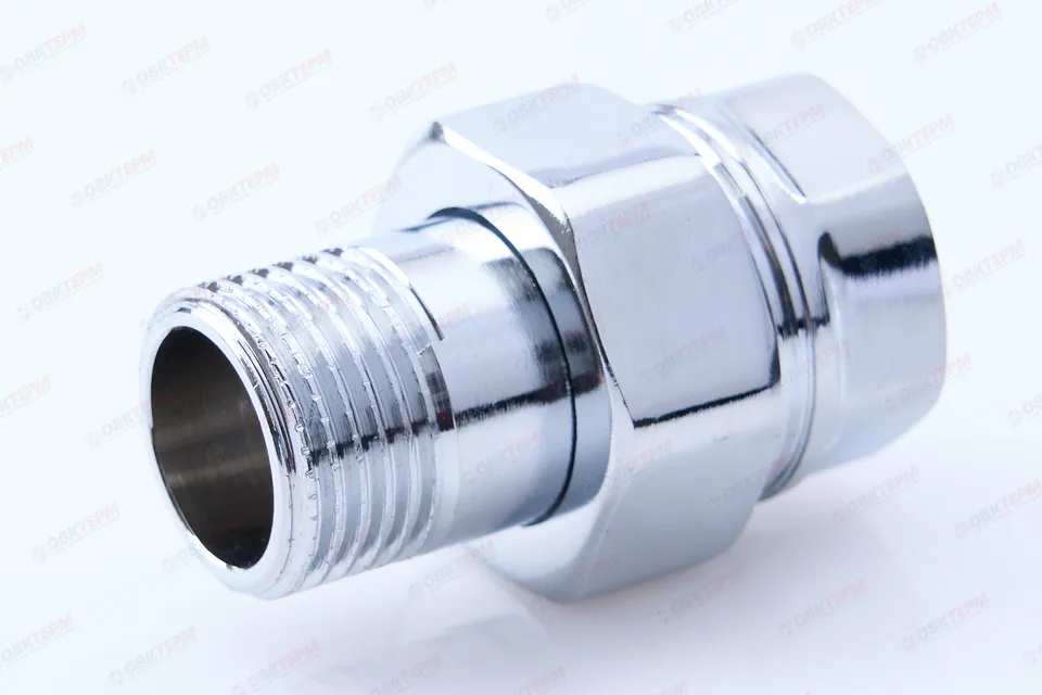 Американка KOER ХРОМ 1/2" прямая усиленная (180/45 шт)
