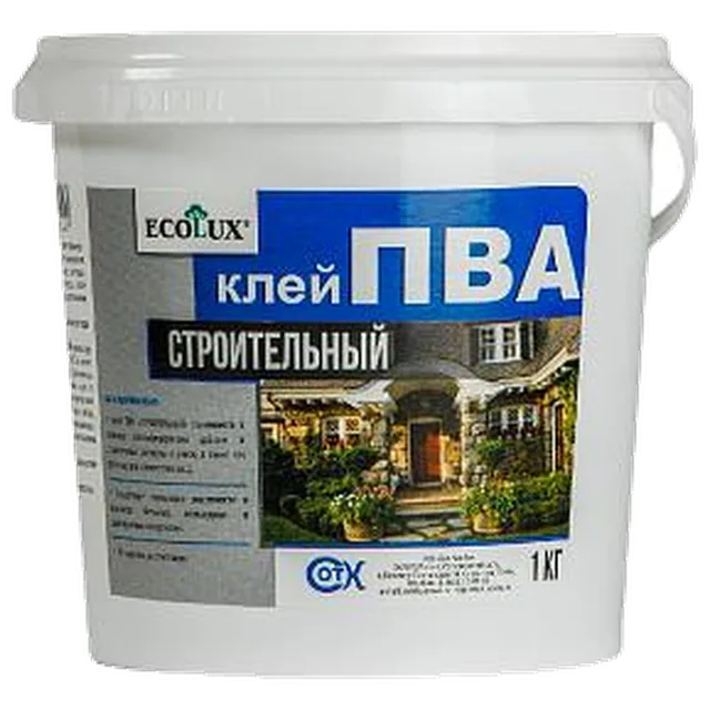 Клей ECOLUX ПВА строительный 5 кг