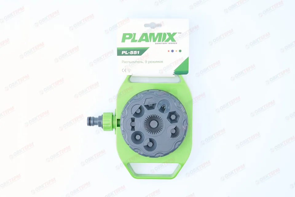 Распылитель  9-ти режимный (ABS) (60/10 шт)  PLAMIX/CRAB/HORKE  PL-551