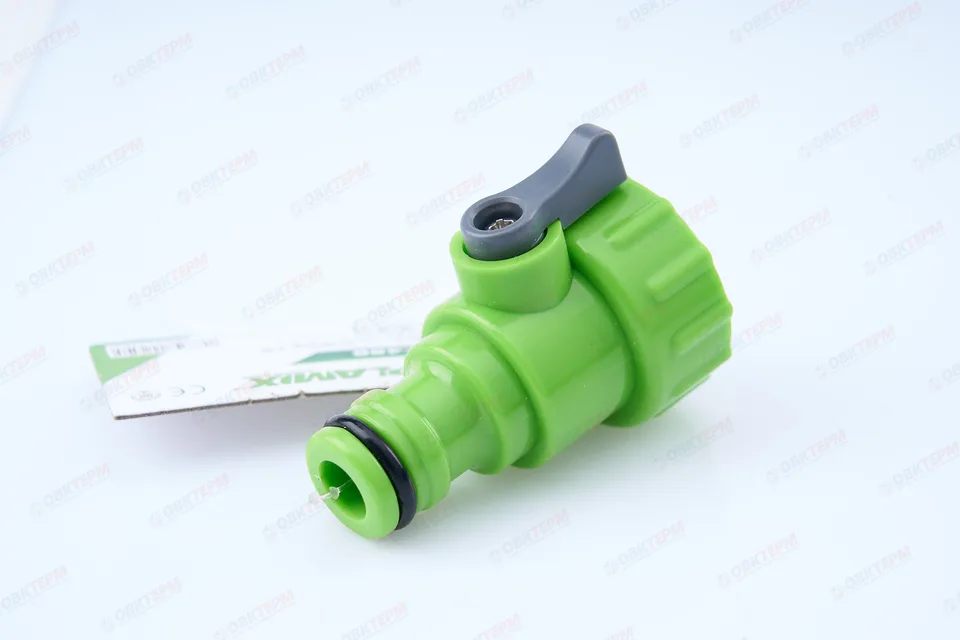 Адаптер-кран запорный 3/4" РВ (ABS, PP) (240/60 шт)  PLAMIX/CRAB PL-458