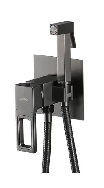 Смеситель с гигиеническим душем GAPPO G7217-9 латунь /оружейная сталь