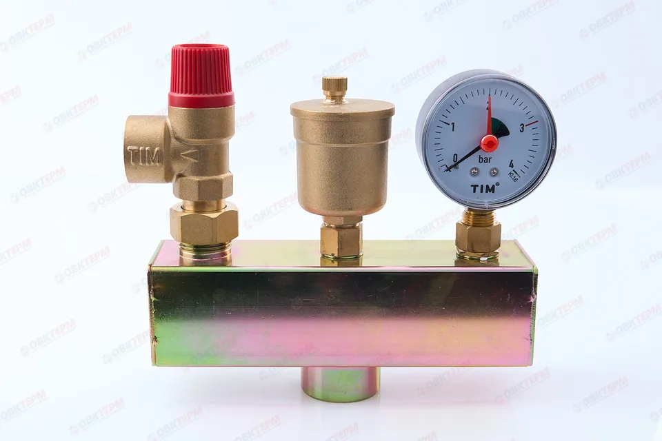 Группа безопасности котла     TIM    1" из квадратн. трубки 3 bar  (JH-1022-3) (1/8)