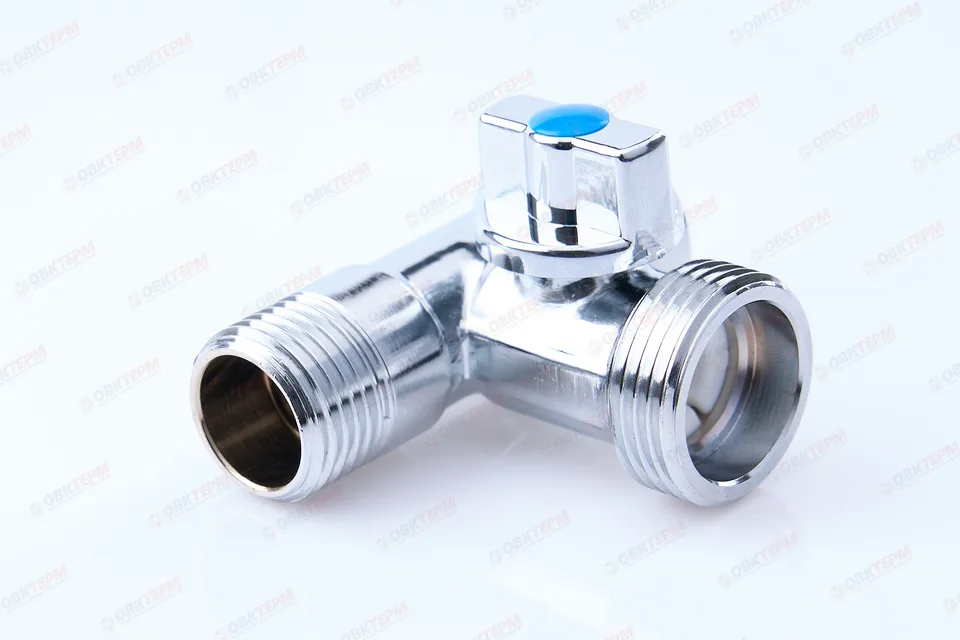 Кран  проходной для стир.машины   TIM   1/2" - 3/4" - 1/2", хром  BL5837 (50/1)