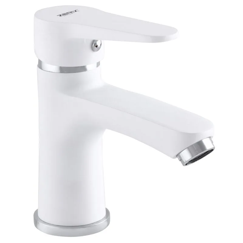 Смеситель д/умывальника ZERIX PUD1 А146 WHITE Ø40 ГАЙКА (10 шт/ящ)