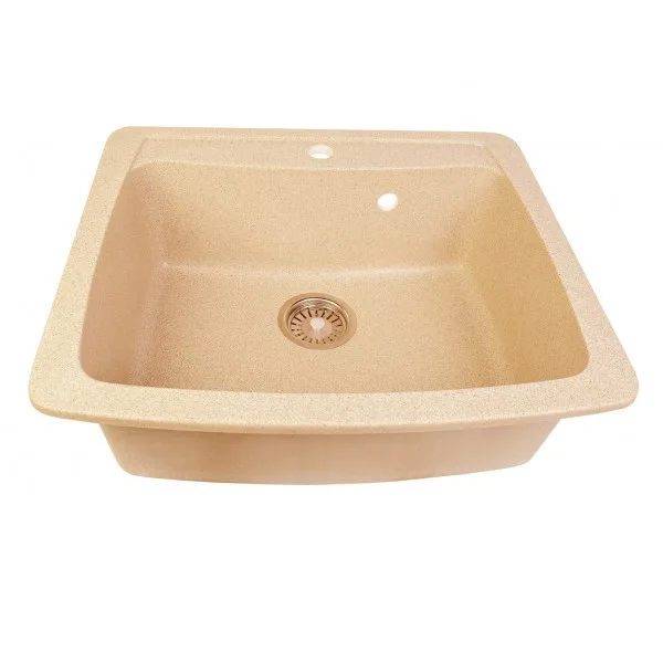 Мойка прямоугольная 605х510мм Hiekka Beige GRANMILL 24 бежевая