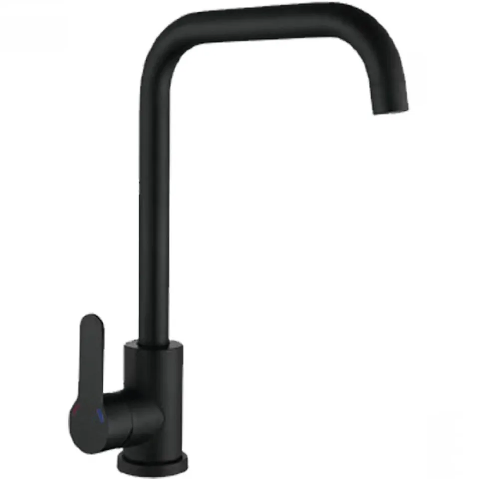 Смеситель д/кухни нерж/сталь ZERIX DAX-011-G BLACK (10 шт/ящ)