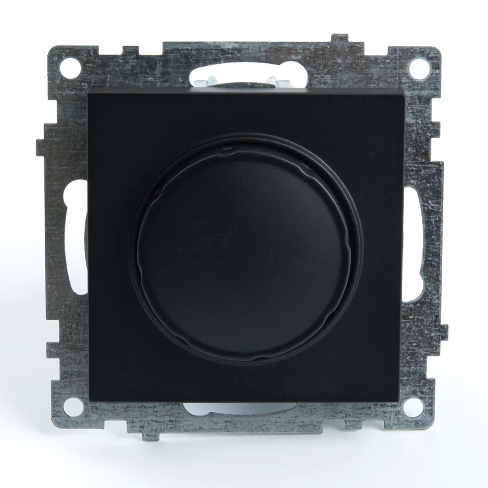 Выключатель диммирующий TRIAC (механизм) 250В, 500W, STEKKER серия Катрин, GLS10-7106-05, черный