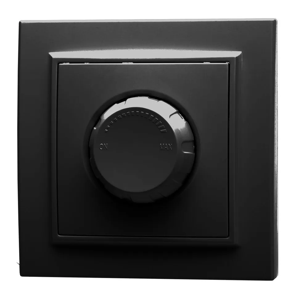Выключатель светорегулирующий, 250V, 600W, STEKKER серия Эрна, PSW10-9006-03, черный