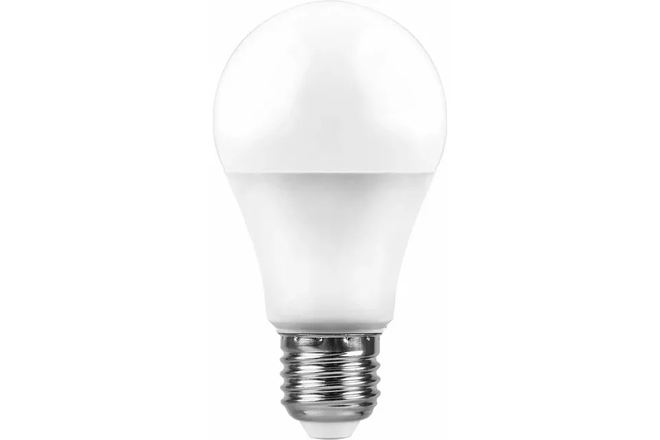 Лампа светодиодная, (10W) 230V E27 6400K A60, LB-92 Feron