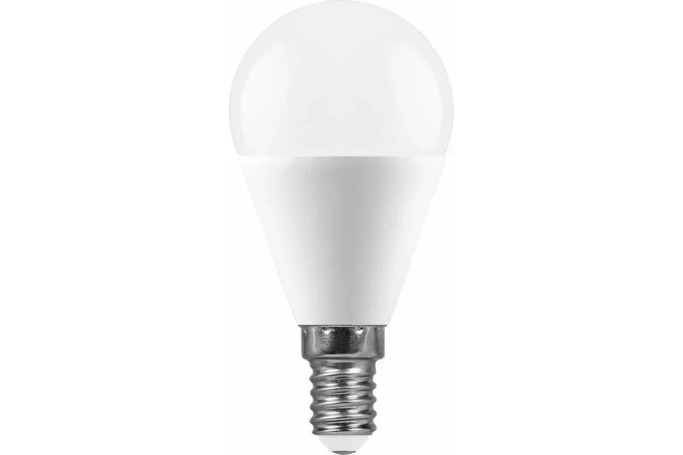 Лампа светодиодная, (13W) 230V E14 4000K G45, LB-950 Feron