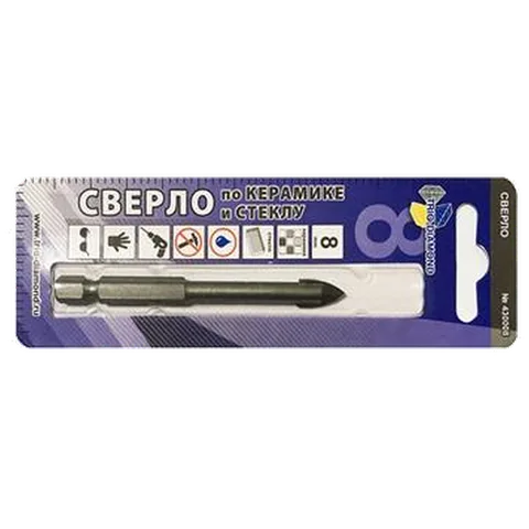 Сверло по стеклу и керамике 8мм ТРИО ДИАМАНТ 430008