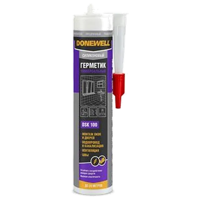 КУДО Герметик DoneWell DSK-100 силиконовый универс., прозрачный, 260 мл (20шт/уп)