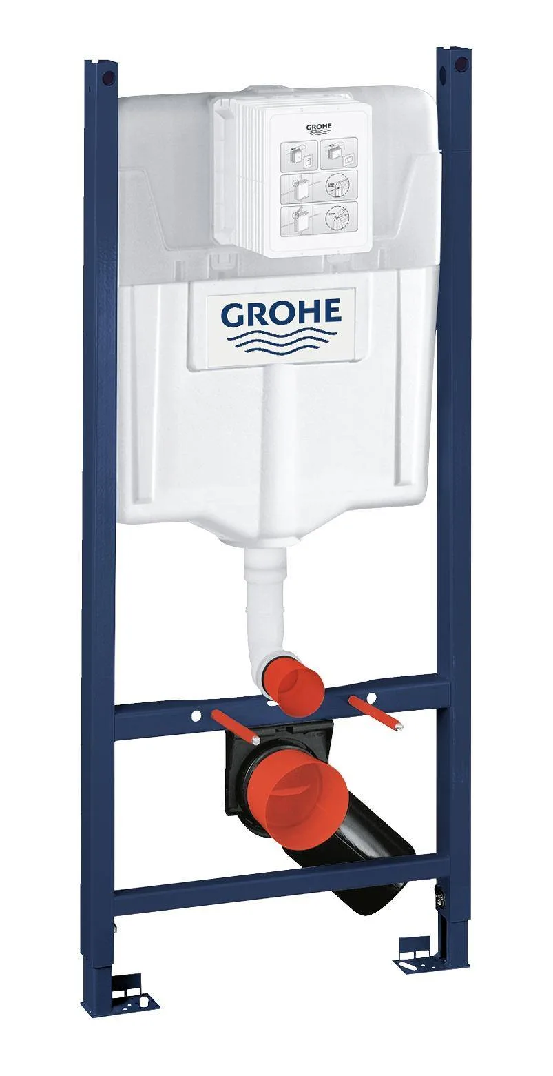 Инсталляц. сист д/унитаза GROHE Rapid SL 3в1 (квадратная белая кнопка)