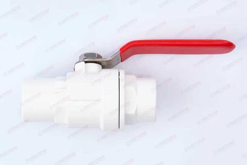 Кран шаровый пластиковый 1/2" ВВ ручка металл (белый) MAK (1шт/240упак)